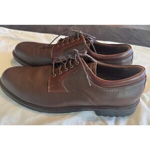 Neil M mens shoes Lace Up Oxfords Mens 15B Brown Pebbled Leather Dress Casual